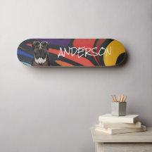 Skateboard Personalisiert Graffiti Familienhund