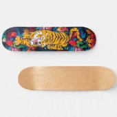 Skateboard Personalisiert Graffiti Orange Tiger (Horizontal)