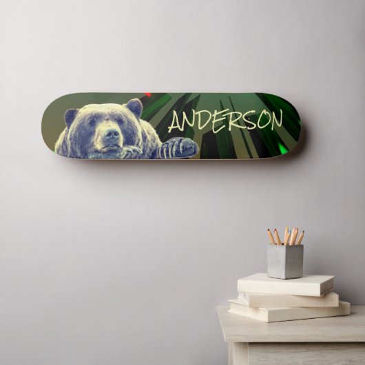 Skateboard Personalisiert HANK TANK BEAR (Wandkunst (Horz))