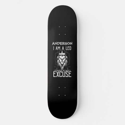 Skateboard Personalisiert Leo Zodiac Sign (Vorderseite)