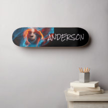 Skateboard Personalisiert Modern Mystery Space Gir