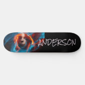 Skateboard Personalisiert Modern Mystery Space Gir (Horizontal)
