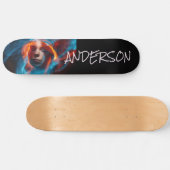 Skateboard Personalisiert Modern Mystery Space Gir (Horizontal)