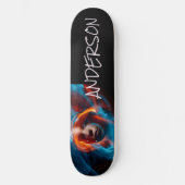 Skateboard Personalisiert Modern Mystery Space Gir (Vorderseite)