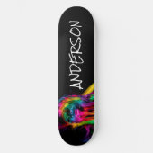 Skateboard Personalisiert Moderne Regenbogenlips 2 (Vorderseite)