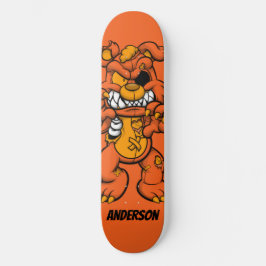 Skateboard Personalisiert Orange Ted Zombie