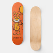 Skateboard Personalisiert Orange Teddy Zombie (Vorderseite)