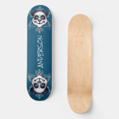 Skateboard Personalisiert Panda Kopf Sacred Geomet (Vorderseite)