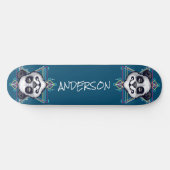 Skateboard Personalisiert Panda Kopf Sacred Geomet (Horizontal)