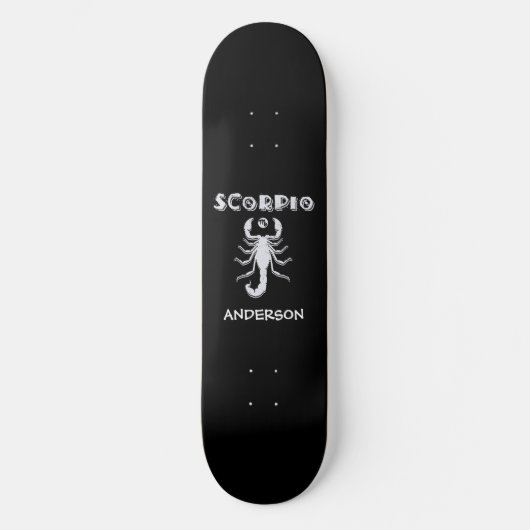 Skateboard Personalisiert Scorpio Zodiac Zeichen (Vorderseite)