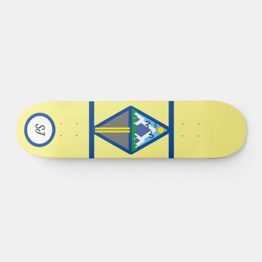 Skateboard personalizable Geometric Mountain Scene (Horizontal)