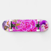 SKATEBOARD PINK BLUME UND SCHALTFLÄDEN (Horizontal)