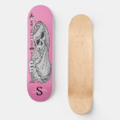 Skateboard Pink SMILY MIRLY Skull (Vorderseite)