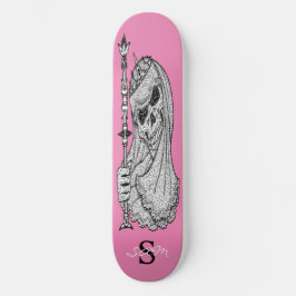 Skateboard Pink SMILY MIRLY Skull