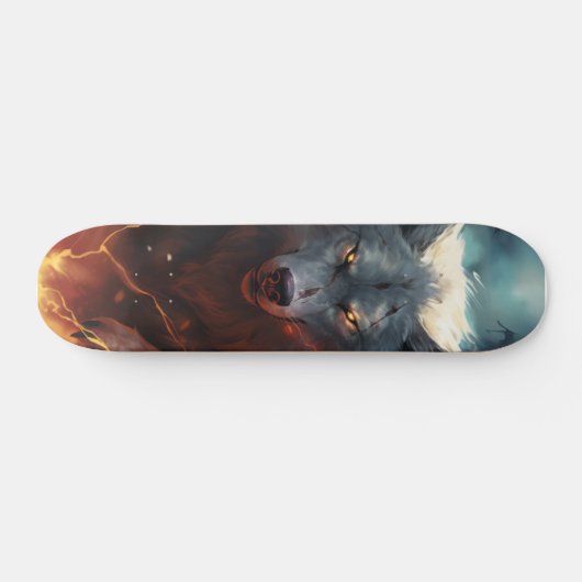 Skateboard Poderoso lobo depredador  (Horizontal)