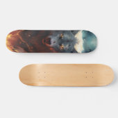 Skateboard Poderoso lobo depredador (Horizontal)