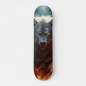 Skateboard Poderoso lobo depredador (Vorne)