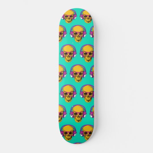 Skateboard - Pop Art Skull (Vorderseite)