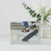 Skateboard Postkarte (Stehend Vorderseite)