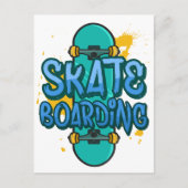 Skateboard Postkarte (Vorderseite)