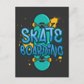 Skateboard Postkarte (Vorderseite)