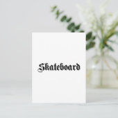 Skateboard Postkarte (Stehend Vorderseite)