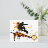 Skateboard Postkarte (Stehend Vorderseite)