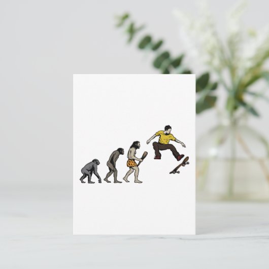 Skateboard Postkarte (Stehend Vorderseite)