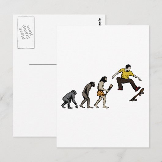 Skateboard Postkarte (Vorne/Hinten)
