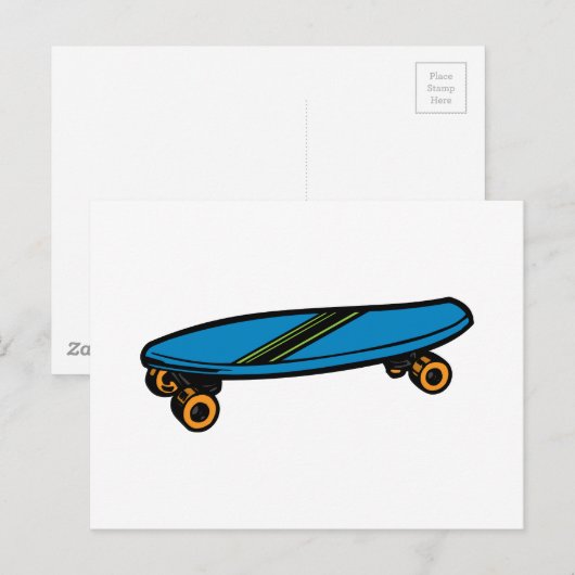 Skateboard Postkarte (Vorne/Hinten)