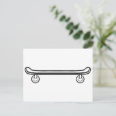 Skateboard Postkarte (Stehend Vorderseite)
