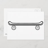 Skateboard Postkarte (Vorne/Hinten)