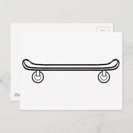 Skateboard Postkarte (Vorne/Hinten)