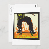Skateboard Postkarte (Vorne/Hinten)