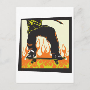 Skateboard Postkarte