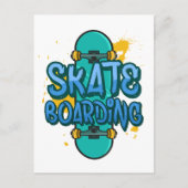 Skateboard Postkarte (Vorderseite)
