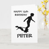 SKATEBOARD Power BIRTHDAY-SKARTE Karte (Gelbe Blume)