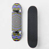 Skateboard Psychedelic Neon Ripples (Vorderseite)