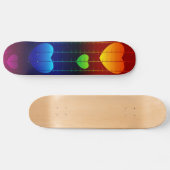 Skateboard, Rainbow-Herz-Muster Skateboard (Horizontal)