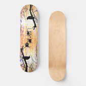Skateboard "Raven & Golden Skies" (Vorderseite)