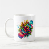 Skateboard Red Bow Pine Branches Kaffeetasse (Links)