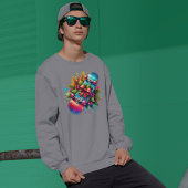 Skateboard Red Bow Pine Branches Sweatshirt