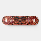Skateboard Red Chrome Skulls (Horizontal)