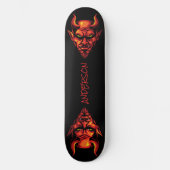 Skateboard Red Devil Head mit Horns (Vorderseite)