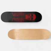 Skateboard Red Skull Skeleton (Horizontal)