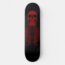 Skateboard Red Skull Skeleton