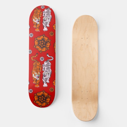 Skateboard Red Tigers (Vorderseite)