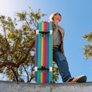 Skateboard Regenbogen Streifen HAMbWG