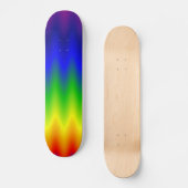 Skateboard - Regenbogen-Welle (Vorderseite)