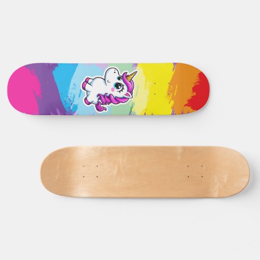 Skateboard-Regenbogeneinhorn Skateboard (Horizontal)